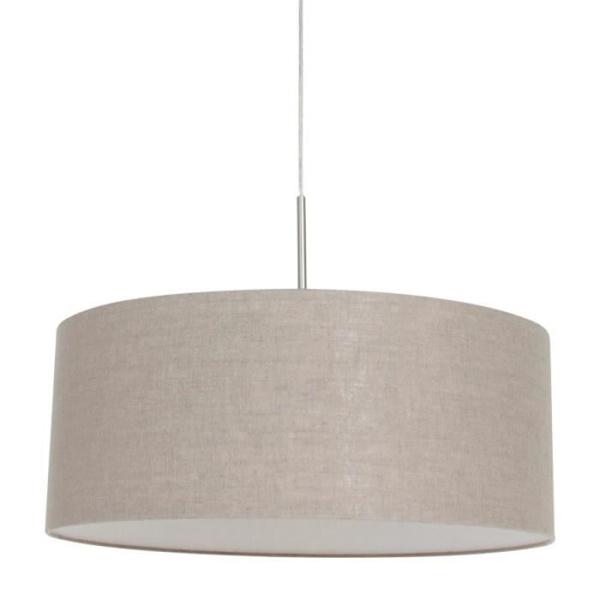 Sienna Sparkled Light Cylindrisk Pendel Loftslampe Børstet stål, hørstof