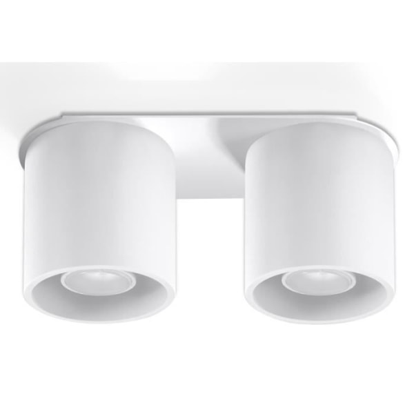 ORBIS 2 taklampa - SOLLUX - Vit - 2 GU10-lampor - Modern loftdesign för sovrum Vardagsrum Trappor Korridor