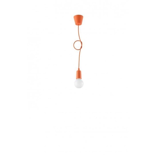 Modern LED-pendellampa Loft BOHO Design Corridor - SOLLUX - DIEGO 1 - Orange - E27 - 60W