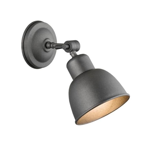 Argon EUFRAT væglampe - Antracit struktur - Malet stål - E27 - Moderne design