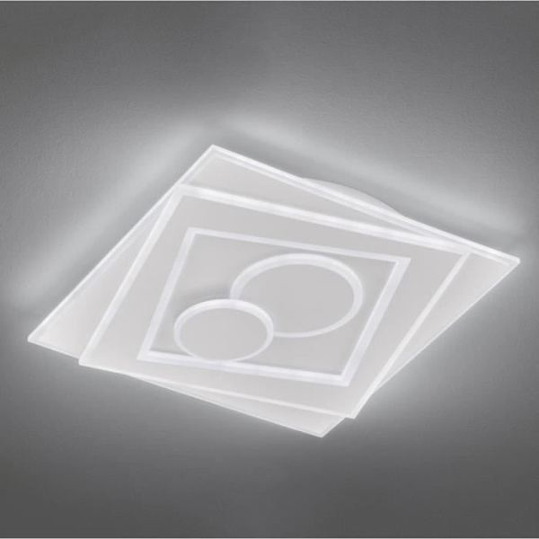 RATIO LED loftslampe i satin hvid akryl