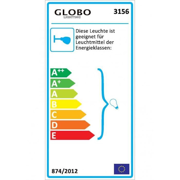 Udvendig væglampe i rustfrit stål - Opal plast - GLOBO BELYSNING - 60W 230V