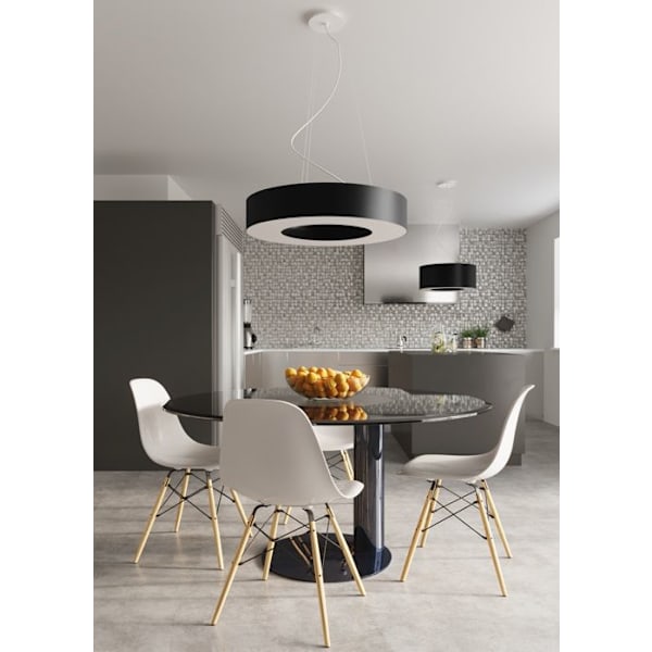 TECHBREY Taklampa Saturno Slim 70 SOLLUX Ø700x1100 mm Svart