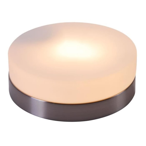 Taklampa - GLOBO LIGHTING - Matt nickel - Opalglas - 1 E27 glödlampa ILLU 60W 230V