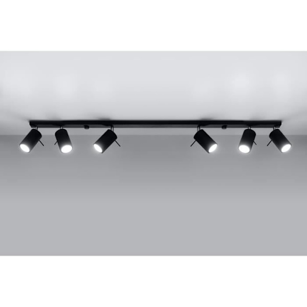 Ring Taklampa 6L LED Spot Modern Loft Design för sovrum Vardagsrum Trappor Korridor - Svart