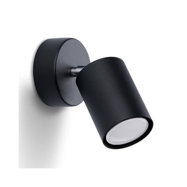 Væglampe - SOLLUX - LEMMI 1 - Sort Metal - Moderne Design - 1 Pære Nødvendig