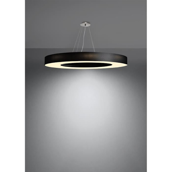 TECHBREY Taklampa Saturno Slim 90 SOLLUX Ø900x1100 mm Svart