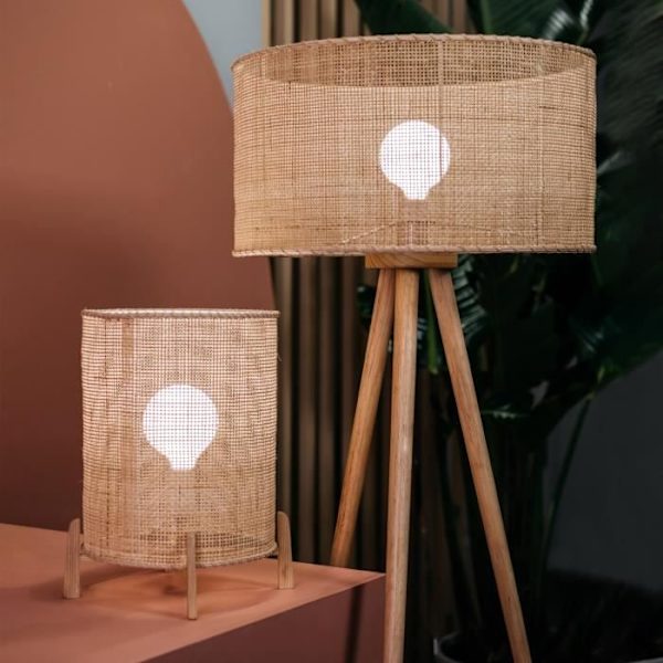 WALA golvlampa i ljust trä - Vit - Vuxen