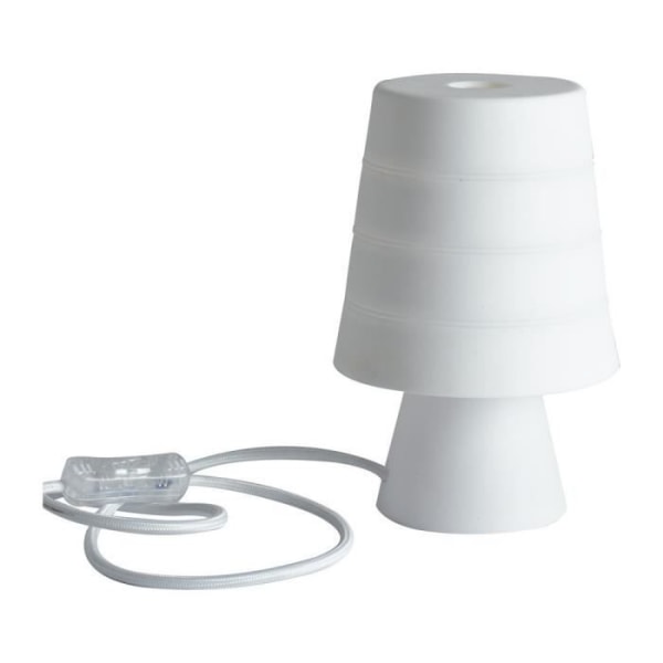 Fan Europe DRUMTable Lampe med Rund Konisk Lampeskærm Hvid 13x20cm