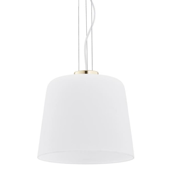 Pendellampe - Argon - BERKLEY - Mat Opal - Glas og messing - E27 - 110 cm