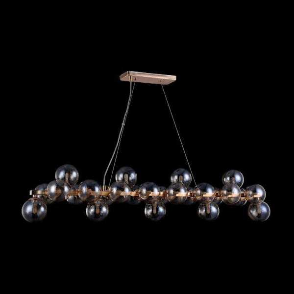 Ljuskrona - Maytoni - Modern - Metallram i guld - Lampskärmar i glas - 25 G9-lampor