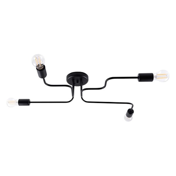 Lustre - Sollux Lighting - Vector 4 - Noir - LED - Indendørs svart