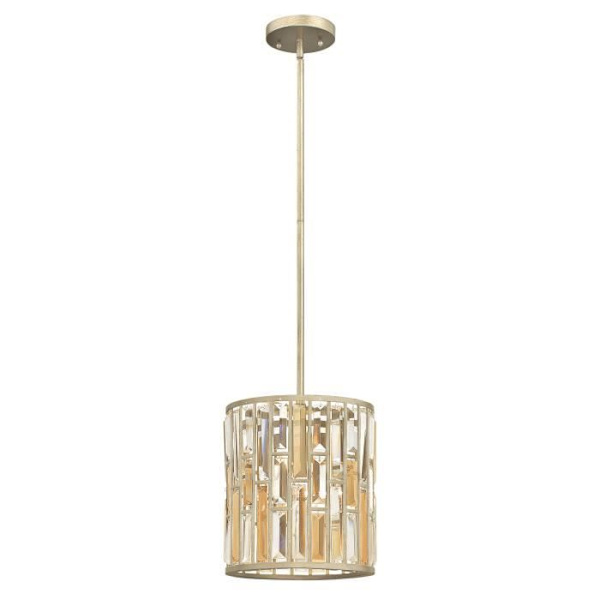 Elstead Gemma - 1-Light Mini Ceiling Pendel Silver Leaf, E27