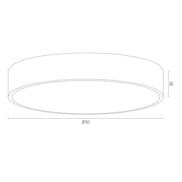 Argon DARLING loftslampe 75 cm, 6 lamper, sort struktur