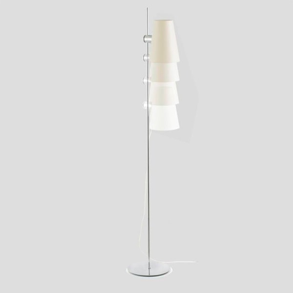 Golvlampa - FARO - Lupe - Vit - Metall - Elektrisk NEGRO