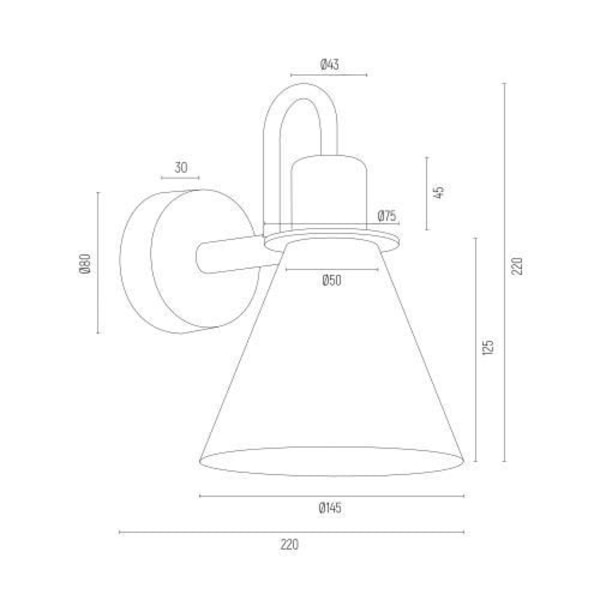 Argon vägglampa BEVERLY Dome White Structure - Mässingselement - Sovrum - Modernt - Design
