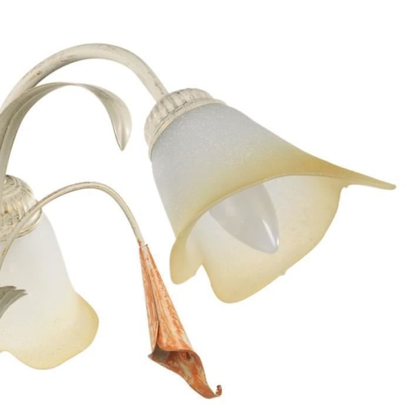 Hængende loftlampe - Onli - LUCREZIA - Elfenben - 3 E14 pærer - Metal og glas