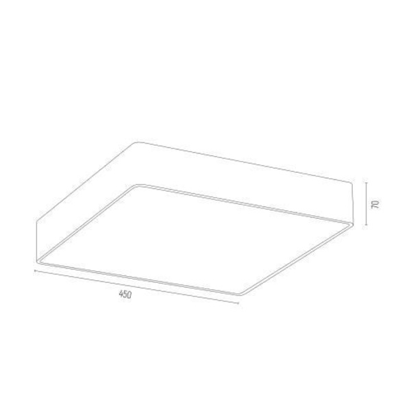 Plafonnier - Argon - ONTARIO - Struktur Grå Mörk - 45cm - E27 - 4 Glödlampor