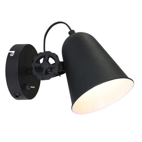 Vägglampa - Sienna - Dolphin - Svart Matt - Metall - E27 - 40W