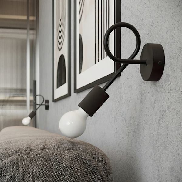 Lys - Sollux Lighting - Levar 6 - Sort Metal - E27 - Indendørs svart