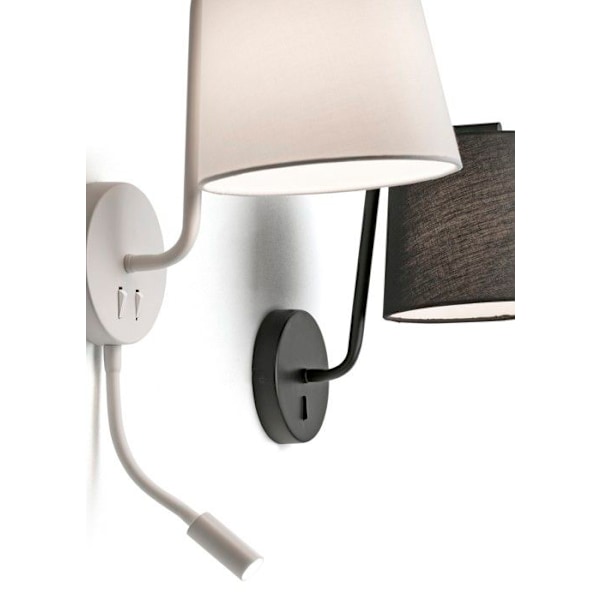 Væglampe læse lys - Faro - Berni - Hvid - 15W - E27 - Moderne design BLANCO