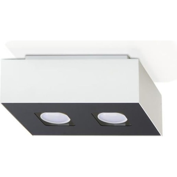Loftslampe MONO 2 GU10 LED Spot Moderne Loft Design til soveværelse Stue Trapper Korridor - Hvid
