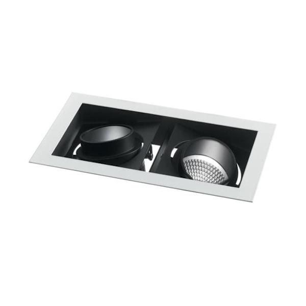 Fan Europe Apollo - Justerbar integreret dobbelt LED forsænket downlight, hvid sort, 3000K