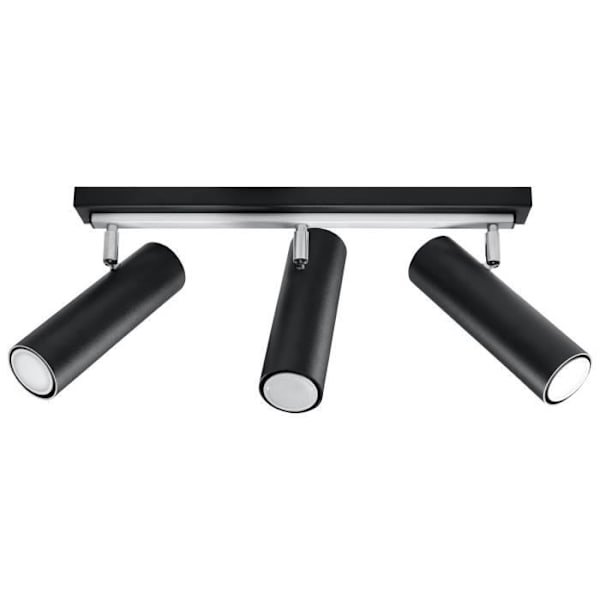 DIREZIONE 3 LED-taklampa - SOLLUX - Svart - 3 GU10-lampor - LOFT Modern Design