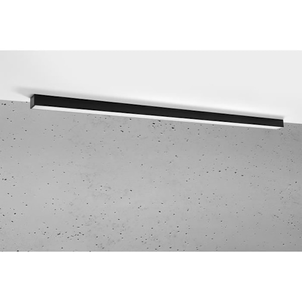 Sollux PINNE Integreret LED Lineær Loftslys 145cm Sort 4000K