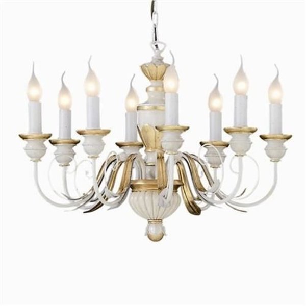 Ideal Lux Firenze SP8, Matsal, Vardagsrum, Guld, Vit, IP20, Yta, Vit, Glas, Metall