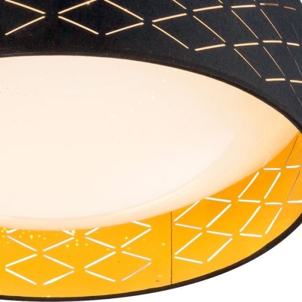 LED loftlampe - Uspecificeret - Sort - Højde 12 cm - Diameter 40 cm - Moderne design