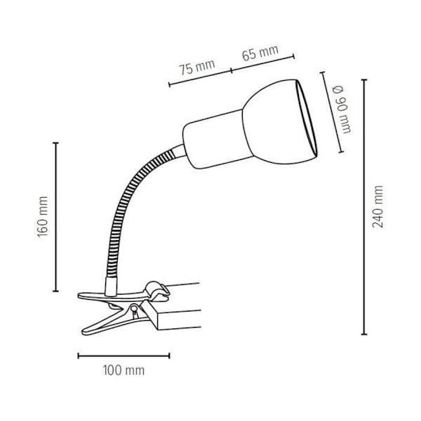 Væglampe af hvidbejdset eg, Scandinavian Design 1 Fatning, SVENDA