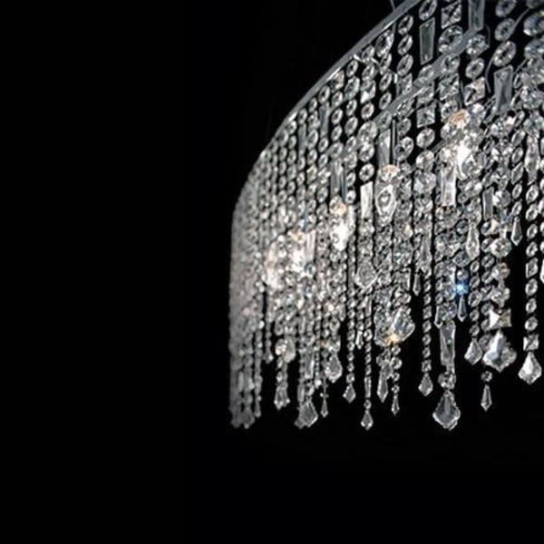Ideal Lux RAIN SP5, soveværelse, børneværelse, spisestue, stue, krom, IP20, overflade, glas, metal, 5 pære(r)