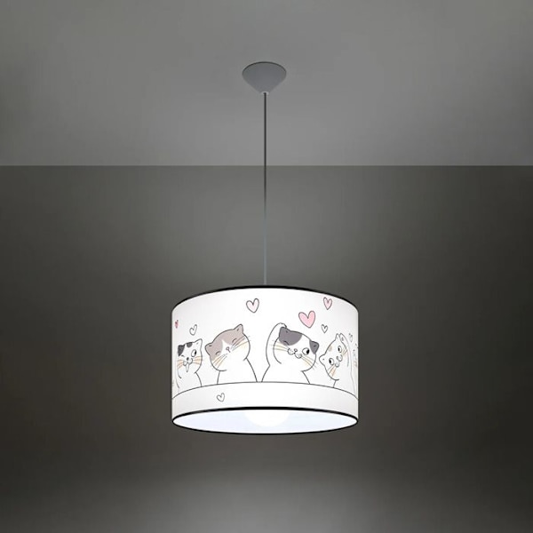 Sollux Lighting Cat 40 hængelampe vit/flerfärgad