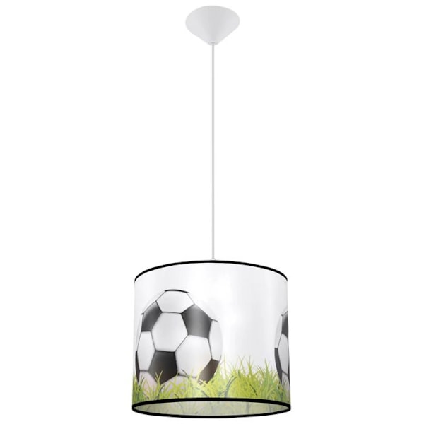 Suspenderet lampe - Sollux Lighting - Football C 30 - Hvid/Sorte - 30x30x82 cm - LED vit svart