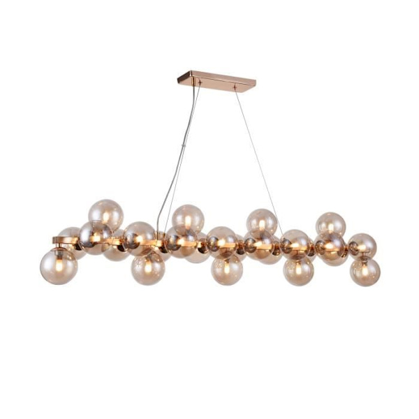 Ljuskrona - Maytoni - Modern - Metallram i guld - Lampskärmar i glas - 25 G9-lampor