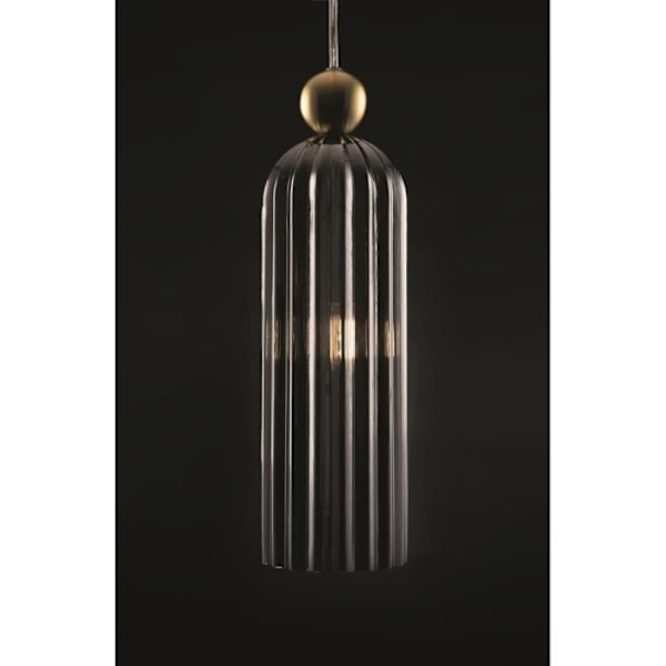 Maytoni Antic Moderne loftslampe i fin guld, grå lampeskærm af glas