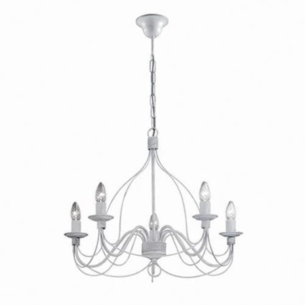 Ideal Lux CORTE SP5, Vardagsrum, Vit, IP20, Yta, Metall, 5 glödlampor Vit