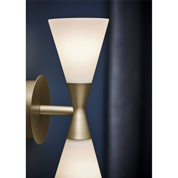 Herstal Lighting 2 Inomhus Vägglampa vit, mässing BEHB03047560420