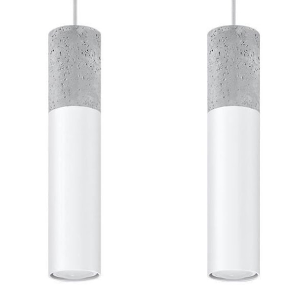 Upphängning BORGIO 2 Vit Modern Inomhus Lampa för Sovrum Vardagsrum GU10