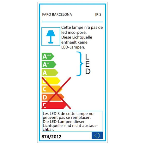 Faro - Iris-1 LED firkantet loftslampe L22,5 cm - Pink Grå Grå