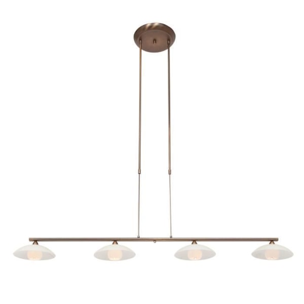 Sienna Sovereign Classic Straight Bar pendel i børstet bronze - Sienna brand - 4 G9 lamper - 120x21cm