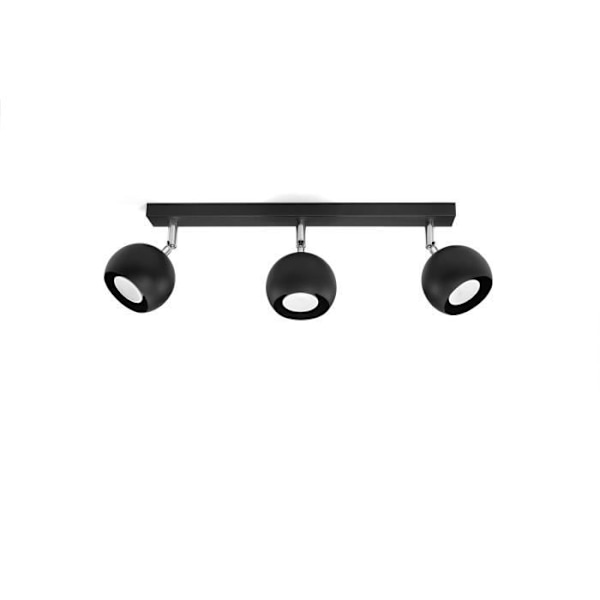 Modern LED-taklampa LOFT spotdesign - SOLLUX - OCULARE 3 - 3 GU10-lampor - svart