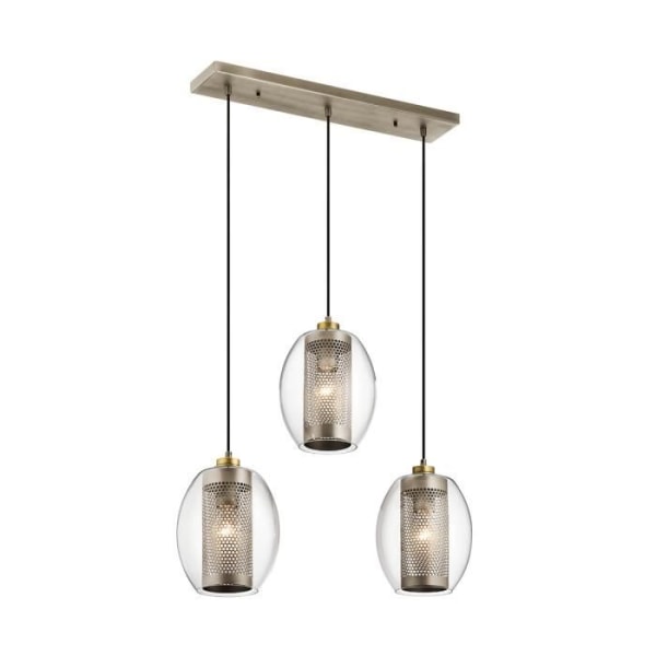 Nedhængt loftslys - ELSTEAD LIGHTING - Kichler Asher - Antik tin - Glas - E27 60W