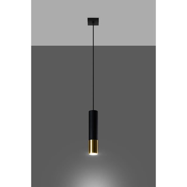 LOOPEZ 1 GU10 LED Pendel Modern Loft BOHO Design Korridor - Sort/Guld
