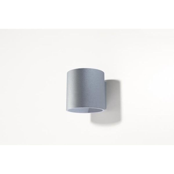 Vägglampan ORBIS LED Upp/Ned - SOLLUX - Grå - Modern - Sovrum - Aluminium - 10x10x12 cm