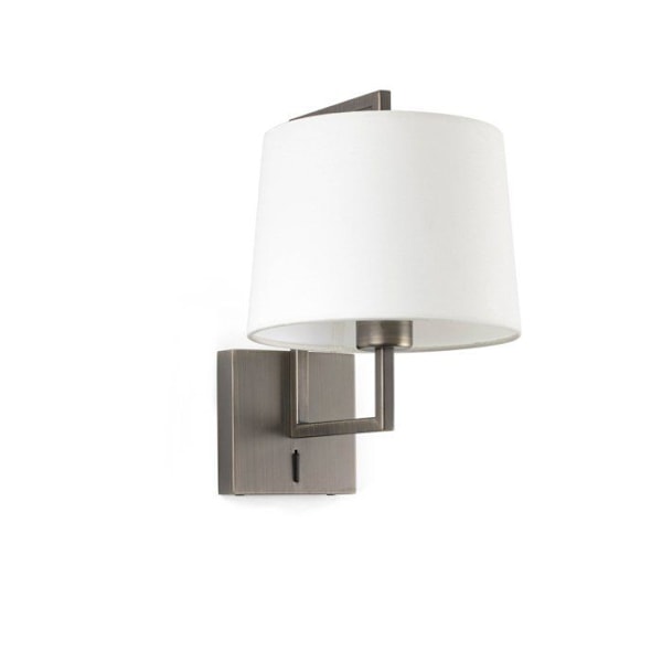 Vägglampa - FARO - RAM - Guld lampskärm - E27 - Stål - Inomhus Vit