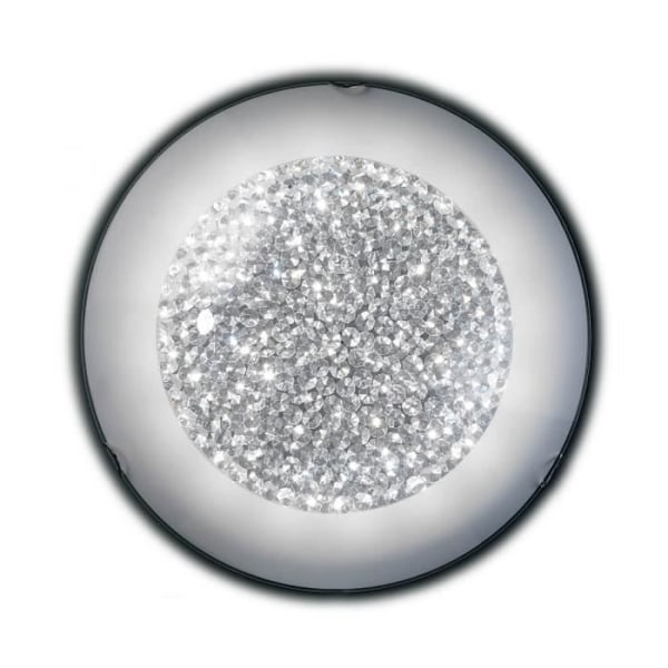 Plafonnier LED Onli BRILL i glas med mønster - Hvid - 40cm - Indbygget LED