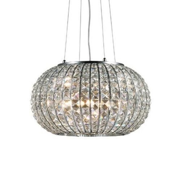 Ideal Lux Calypso SP5, Overflade, Krom, Krom, Metal, Krystal, Soveværelse, Spisestue, Stue, Kontor, IP20 Krom