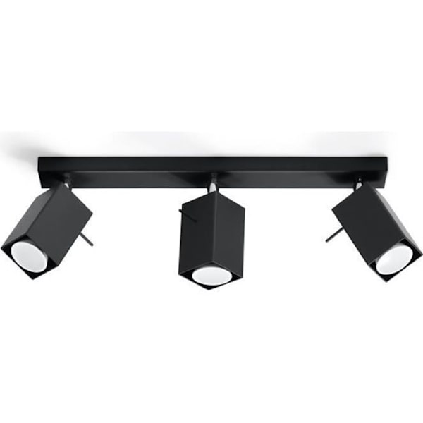 MERIDA 3 LED-taklampa - SOLLUX - Svart - 3 GU10-lampor - LOFT Modern Design